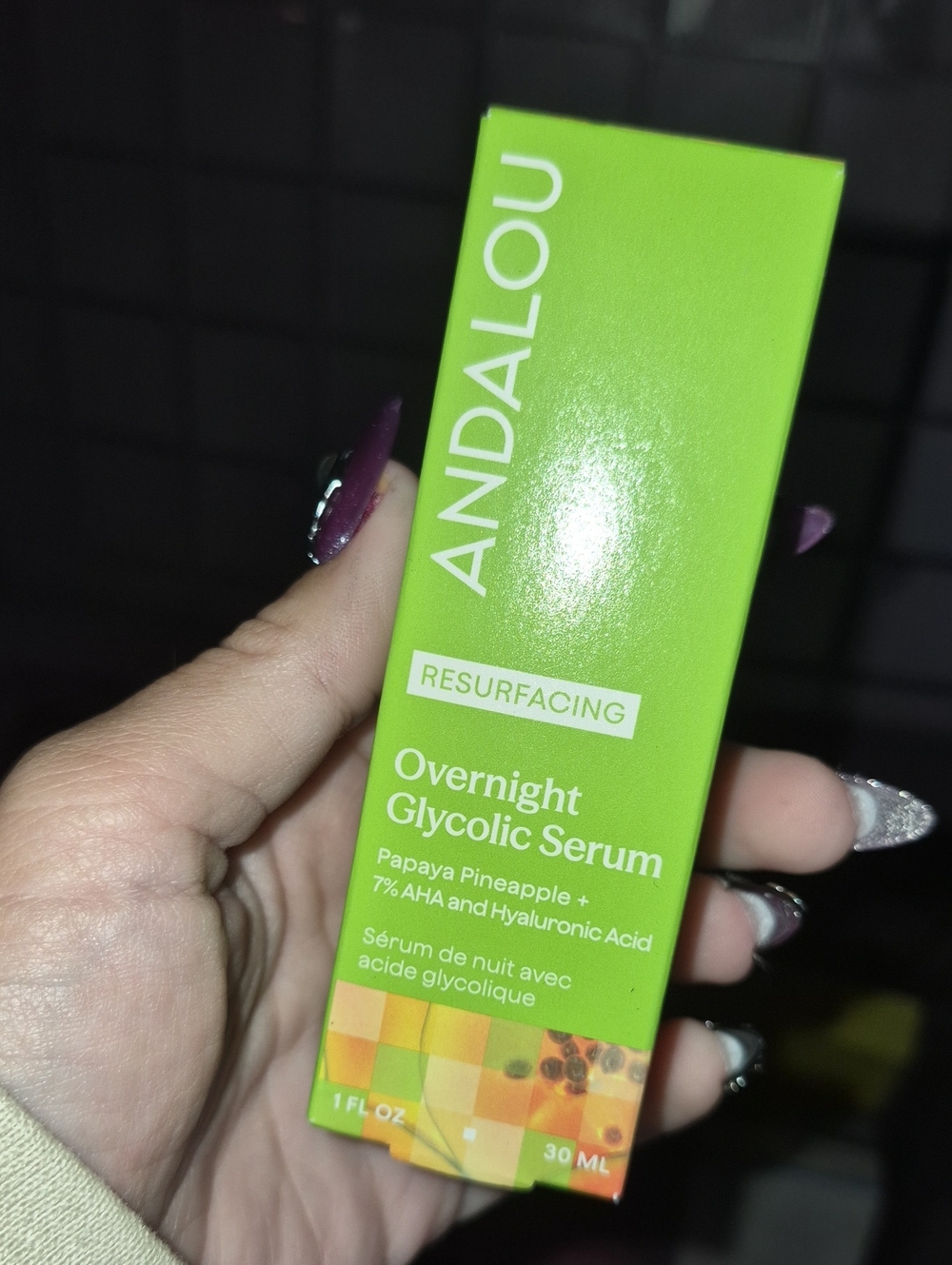 Andalou Resurfacing Overnight Glycolic Serum - Andalou Nwt